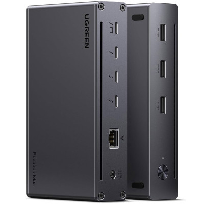 Концентратор Ugreen Thunderbolt 4 to 3xTh.4/3xUSBA 3.2/RJ45 Gigabit/140W ARevodok Max 8-in-1 U708 (25053EU)