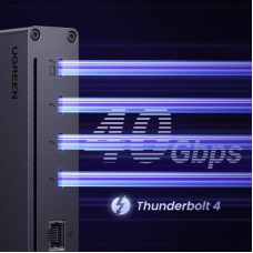 Концентратор Ugreen Thunderbolt 4 to 3xTh.4/3xUSBA 3.2/RJ45 Gigabit/140W ARevodok Max 8-in-1 U708 (25053EU) - Фото