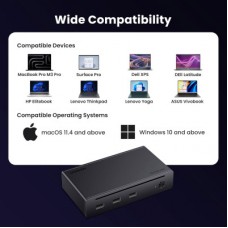 Концентратор Ugreen Thunderbolt 4 to 3xTh.4/3xUSBA 3.2/RJ45 Gigabit/140W ARevodok Max 8-in-1 U708 (25053EU) - Фото