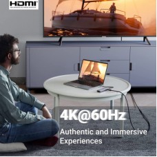 Концентратор Ugreen USB3.1 Type-C to HDMI/USB 3.0x2/RJ45/SD/TF/PD 100W CM512 (60515) - Фото
