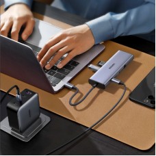 Концентратор Ugreen USB3.1 Type-C to HDMI60Hz/VGA/USB 3.0х3/RJ45/SD/TF/PD 100W 9-in-1 CM498 (15600) - Фото