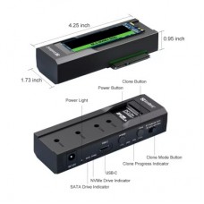 Концентратор Sandberg USB3.2 Type-C toSSD M2/NVMe SATA Cloner & Dock Sandberg (136-49) - Фото