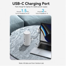 Концентратор Vention USB3.1 Type-C to HDMI/VGA/USB3.0x3/RJ45/SD/TF/TRRS 3.5m/PD/DC100W12-in-1 (TPHWC-EU) - Фото