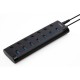 Концентратор Vinga USB3.0 to 7*USB3.0 1m cable with Switch and Power Adapter (VHA3A7B)