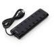 Концентратор Vinga USB3.0 to 7*USB3.0 1m cable with Switch and Power Adapter (VHA3A7B)
