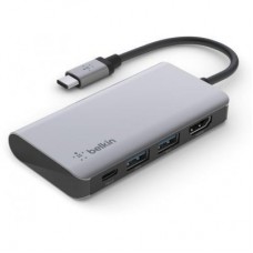 Концентратор Belkin USB-C 4in1 Multiport Dock (AVC006BTSGY) - Фото