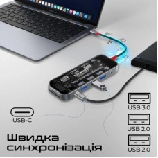 Концентратор Promate USB Hub 11 ports transhub-pro (transhub-pro) - Фото