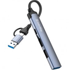 Концентратор ColorWay USB-A/USB-C 4-in-1 USB2.0х2/USB3.0/USB-C2.0 (CW-HUB06) - Фото