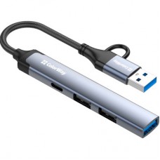 Концентратор ColorWay USB-A/USB-C 4-in-1 USB2.0х2/USB3.0/USB-C2.0 (CW-HUB06) - Фото