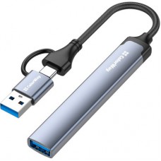 Концентратор ColorWay USB-A/USB-C 4-in-1 USB2.0х2/USB3.0/USB-C2.0 (CW-HUB06) - Фото