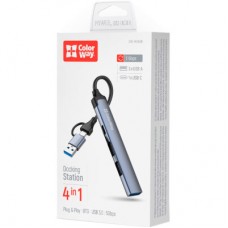 Концентратор ColorWay USB-A/USB-C 4-in-1 USB2.0х2/USB3.0/USB-C2.0 (CW-HUB06) - Фото