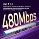 Концентратор ColorWay USB-A/USB-C 4-in-1 USB2.0х2/USB3.0/USB-C2.0 (CW-HUB06)