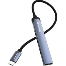 Концентратор ColorWay USB-C 4-in-1 USB-C2.0х3/USB3.0 (CW-HUB07) - Фото
