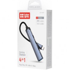 Концентратор ColorWay USB-C 4-in-1 USB-C2.0х3/USB3.0 (CW-HUB07) - Фото