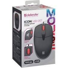 Мишка Defender Icon MB-057 USB Black (52057) - Фото