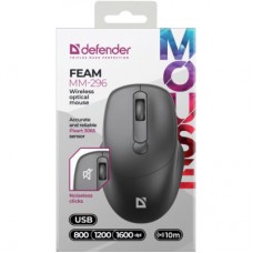 Мишка Defender Feam MM-296 Wireless Black (52296) - Фото