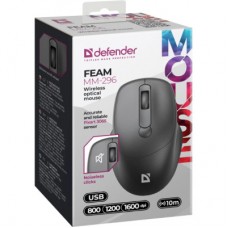 Мишка Defender Feam MM-296 Wireless Black (52296) - Фото