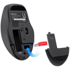 Мишка Defender Feam MM-296 Wireless Black (52296) - Фото