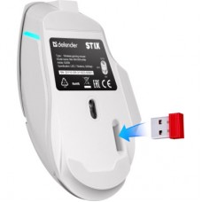 Мышка Defender Stix GM-009 LED Wireless White (52009) - Фото