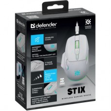 Мышка Defender Stix GM-009 LED Wireless White (52009) - Фото