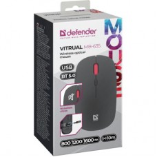 Мышка Defender Vitrual MB-635 Wireless/Bluetooth Black (52635) - Фото