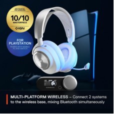 Наушники SteelSeries Arctis Nova Pro Wireless P PS/PC/SW/MAC/MOB White (61526) - Фото