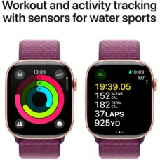 Смарт-часы Apple Watch Series 10 GPS 46mm Rose Gold Aluminium Case with Plum Sport Loop (MWWV3QH/A) - Фото