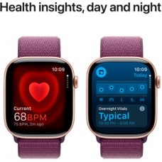 Смарт-часы Apple Watch Series 10 GPS 46mm Rose Gold Aluminium Case with Plum Sport Loop (MWWV3QH/A) - Фото
