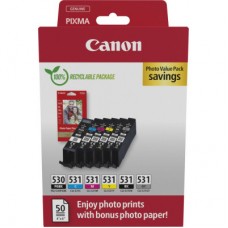 Картридж Canon PGI-530/CLI-531 Multipack BK,C,M,Y,GY (6117C004) - Фото