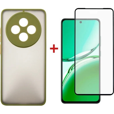 Чохол для мобільного телефона Dengos Oppo Reno 12 F/FS Matte + glass (Green) (DG-KM-110)