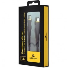 Дата кабель USB 2.0 AM to Lightning 1.5m 2.25A Cablexpert (CC-USB2S-CM8PM-1.5M-BK) - Фото