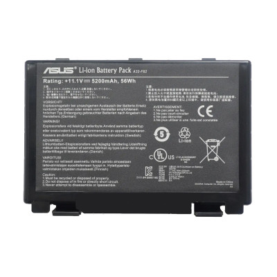 Акумулятор для ноутбука ASUS A32-F82, 5200 mAh (56Wh), 6cell, 11.1 V, Li-ion, black (A47764)
