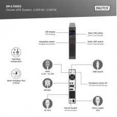 Джерело безперебійного живлення Digitus 1000VA DN-170093 (DN-170093) - Фото