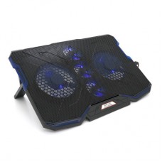 Подставка для ноутбука IceCoorel 10-15.6", 2*140mm + 3*70mm 1400 RPM, 2*USB, 410x290x26mm, Blue (A2)