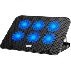 Подставка для ноутбука IceCoorel 10-15.6", 6*60mm 2500 RPM, 2*USB, 353x255x32mm, Black (A9)