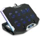 Подставка для ноутбука IceCoorel 10-17", 8*70mm, 2*USB, + LCD, 410x297x40mm, RGB (K10)