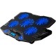 Підставка для ноутбука IceCoorel 10-15", 1*125 mm 1400 RPM + 4*70 mm 2500 RPM, 2*USB, 365x297x30mm, Blue (K5Bl)