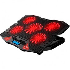 Подставка для ноутбука IceCoorel 10-15", 1*125mm 1400 RPM + 4*70mm 2500 RPM, 2*USB, 365x297x30mm, Red (K5Red)
