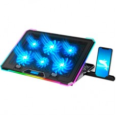 Подставка для ноутбука IceCoorel 10-17", 4*100mm 1400 RPM, 2*USB, 420x300x28mm, RGB (K15)