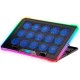 Підставка для ноутбука IceCoorel 10-19", 15*60 mm 2550 RPM, 2*USB, + LCD, 415x296x28mm, RGB (K15D)