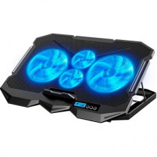 Подставка для ноутбука IceCoorel 10-17", 2*125mm + 2*70mm 2600 RPM, 385x280x28mm, Black (K22)