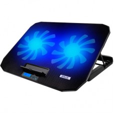 Подставка для ноутбука IceCoorel 10-18", 2*125mm 1400 RPM, 2*USB, 360x260x32 mm, Black (N106)