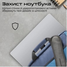 Сумка для ноутбука Promate 15.6" Limber-MB blue (limber-mb.blue) - Фото