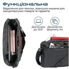 Сумка для ноутбука Promate 15.6" Gear-MB black (gear-mb.black) - Фото