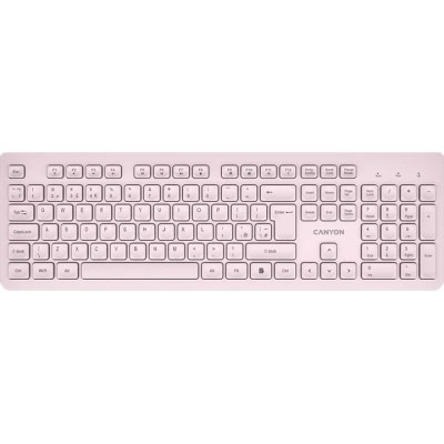 Клавіатура Canyon HKB-W01 Silent Wireless UA Beige (CNS-HKBW01BG)