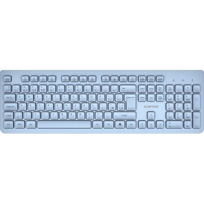 Клавіатура Canyon HKB-W01 Silent Wireless UA Blue (CNS-HKBW01BL)