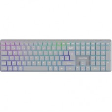 Клавиатура Canyon HKB-W11 Slim Dual Mode Wireless/Bluetooth RGB UA Grey (CNS-HBTK11G) - Фото