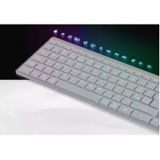 Клавиатура Canyon HKB-W11 Slim Dual Mode Wireless/Bluetooth RGB UA Grey (CNS-HBTK11G) - Фото