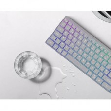 Клавиатура Canyon HKB-W11 Slim Dual Mode Wireless/Bluetooth RGB UA Grey (CNS-HBTK11G) - Фото