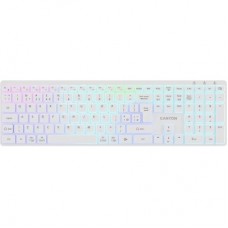 Клавиатура Canyon HKB-W11 Slim Dual Mode Wireless/Bluetooth RGB UA White (CNS-HBTK11W) - Фото